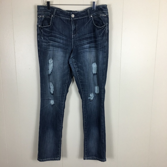 Almost Famous Denim - Almost Famous Distressed Women's Jeans Size 18